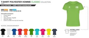 Tee-shirt Polyester Homme - 135g