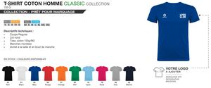 Tee-shirt Coton Homme - 155g