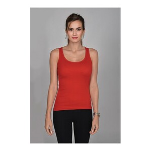 Debardeur femme coton Rouge